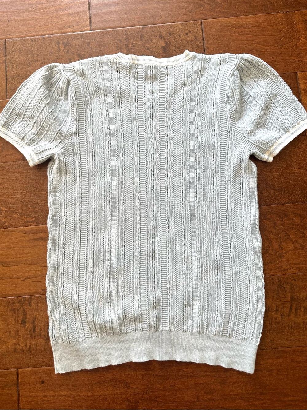 Lauren Ralph Lauren Blue Puff Sleeve Knit Sweater M - Picture 4 of 7